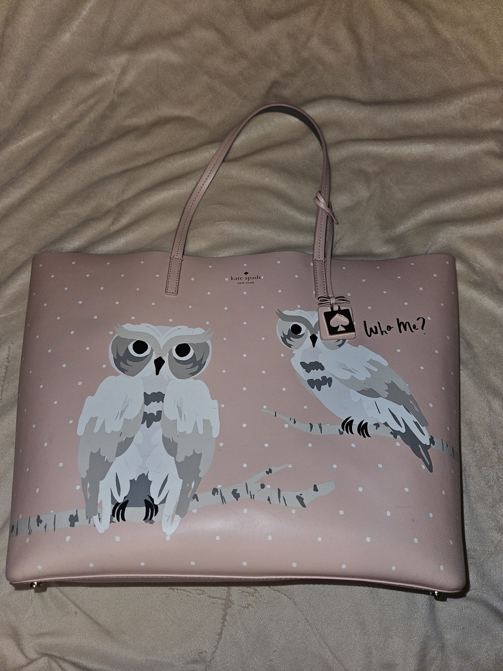 kate spade Pink Owl Illustration Tote